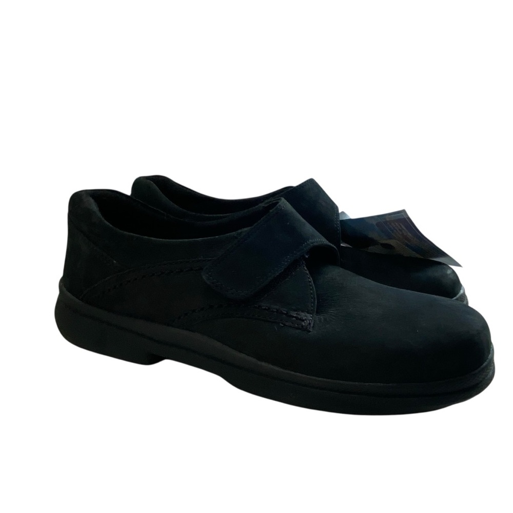 Cobbie Cuddlers Suede Soft Leather Womens 9W Black Comfort Flow New Hook Loop